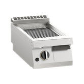 Fry-top pe gaz mic, platou striat cromat, de banc, Linia 700, Silko